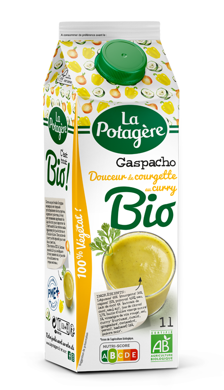 Le gaspacho Douceur de courgettes au curry 1L