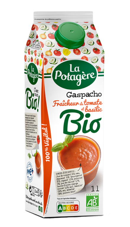 Le gaspacho Fraîcheur de tomates et basilic 1L