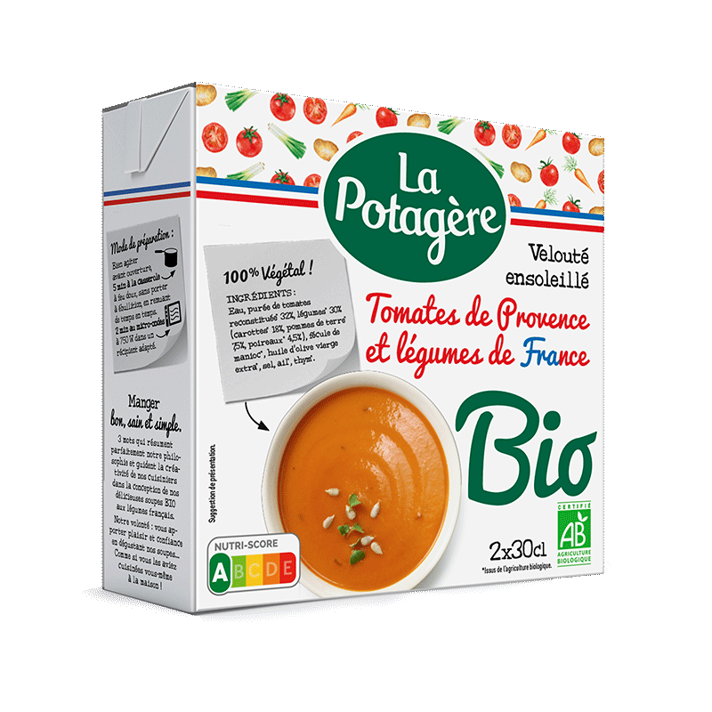 Velouté ensoleillé Tomates de Provence et légumes de France 2x30cl