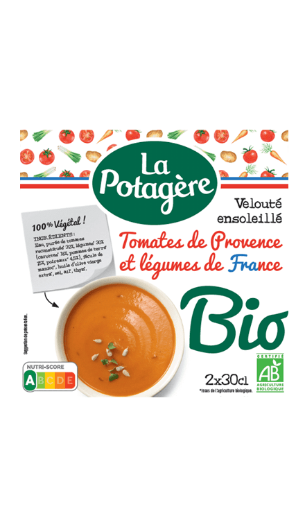 Velouté ensoleillé Tomates de Provence et légumes de France 2x30cl