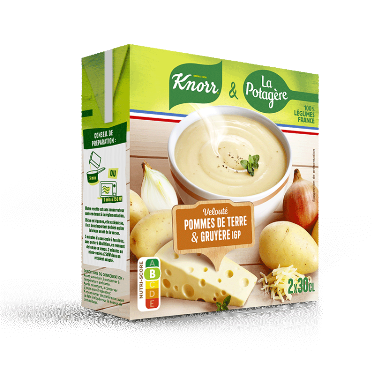 Velouté pommes de terre et gruyère IGP, Knorr et la Potagère